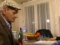 Hot sexy blond and old man