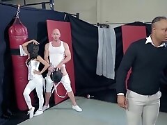 Johnny Sins And Tia Cyrus In Luxury Brunette In Tights Is Given Into The Hands And Power Of The Bal