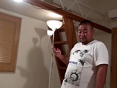 Japanese bear and muscle guy oral job and hand job