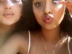 Indian girl talking on livestream