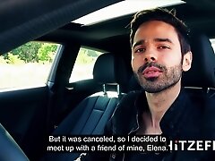 CAR BLOWJOB and PUBlIC FUCK at the parking lot: ELENA LUX - Hitzefrei