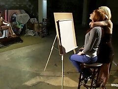 Kinky Lesbian Art Teacher Punishes And Ass Fucks Two Of Her Students - Kink