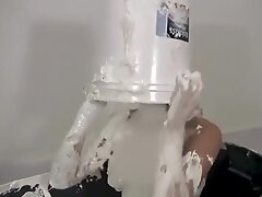 Girl in marshmallow fluff