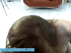 Amazing redhead lapdances for horny guy