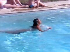 4 girls nude underwater in the pool scene
