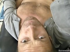 Brunette teen 18+ who's longing for cock does a bj to Rocco