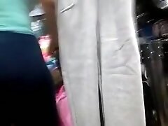 Unbelievable latina milf ass in see thru spandex