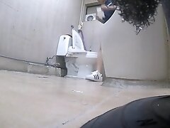 Korean girl using toilet 5