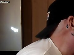 Oral gloryhole DILF sucks BF with eager mouth in private vid