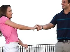 Michelle Lay wants to get a golf club in her hole