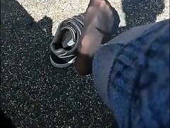 Faggot in Stockings meets a Grindr Date in the Woods