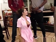 Waitress Elektra Rose Gang Banged By Black Customers