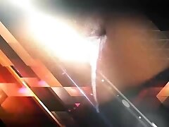 Tattooed ladyboy in black skirt getting fucked on the kitchen table