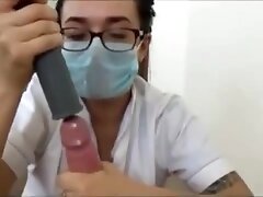 Dokter vacuum cock van bezoeker