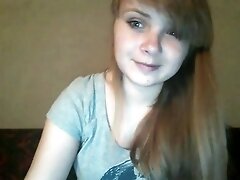 Cute face webmodel show big tits with huge areolas