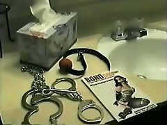Tobi selfgagging with ballgag and stuffing it with paper