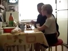 Step daughter gives Step dad more than his dinner !