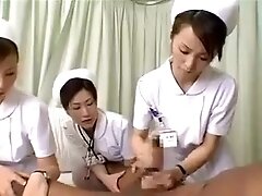 Asian nurses drain black cock