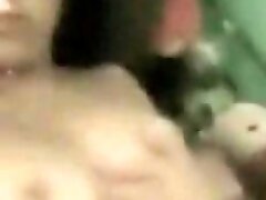 Girl swallows air into bloated belly