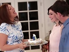 Fucking The Legal Stepdaughter While Step mom Bakes Her Birthday Cake
