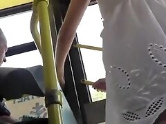 Upskirt White Dress Sexy Tight Thong