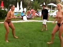 topless catfight