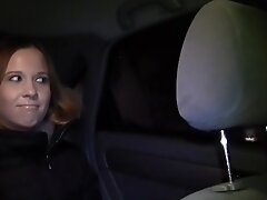 Hot car sex with anal creampie