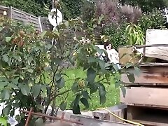 Mature Brunette Gives Blowjob Outdoors